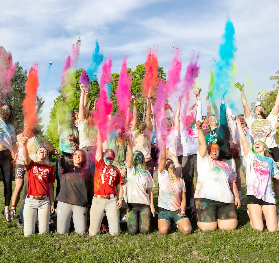 SVSA at color chalk fight activity