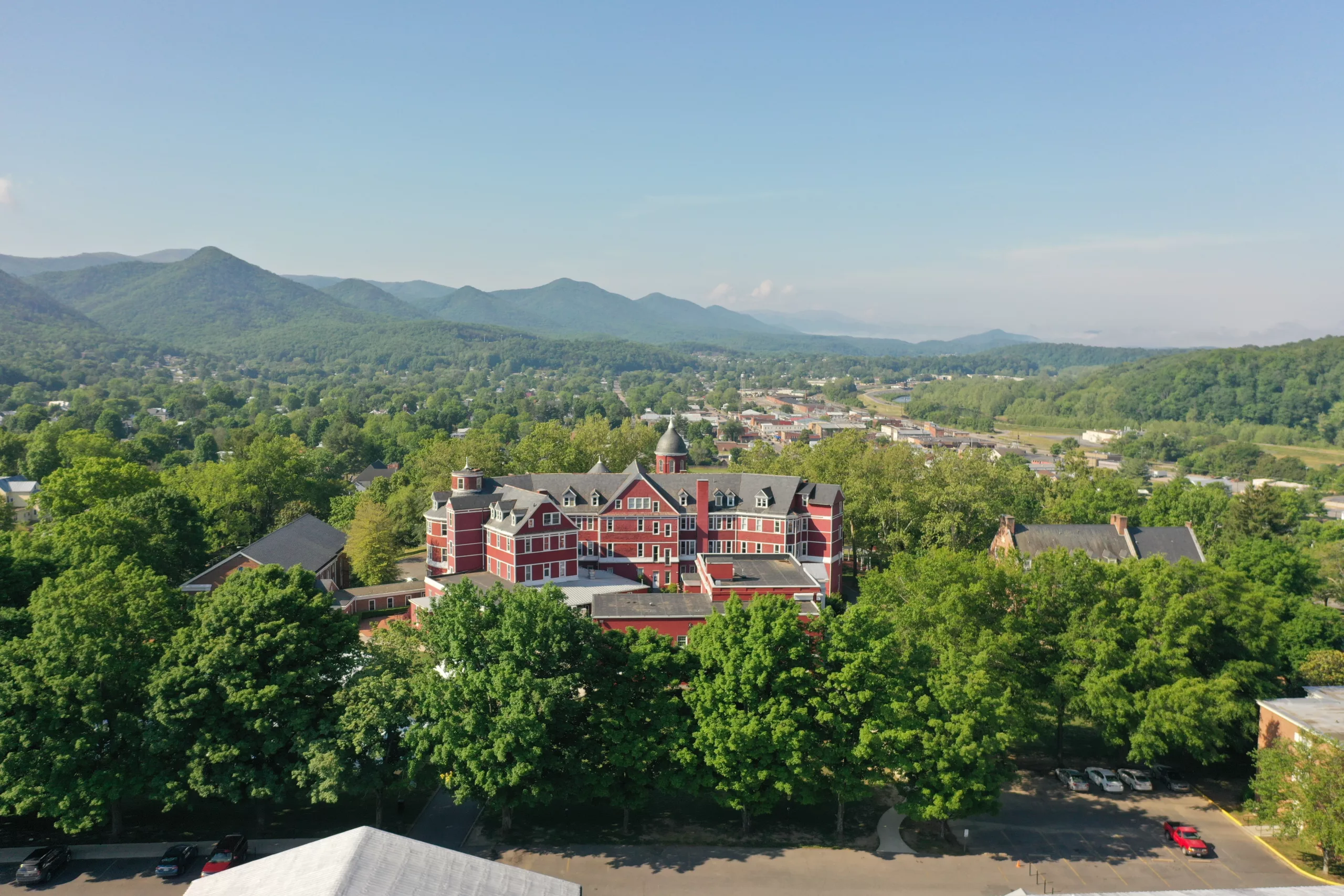 Drone shot of main hall