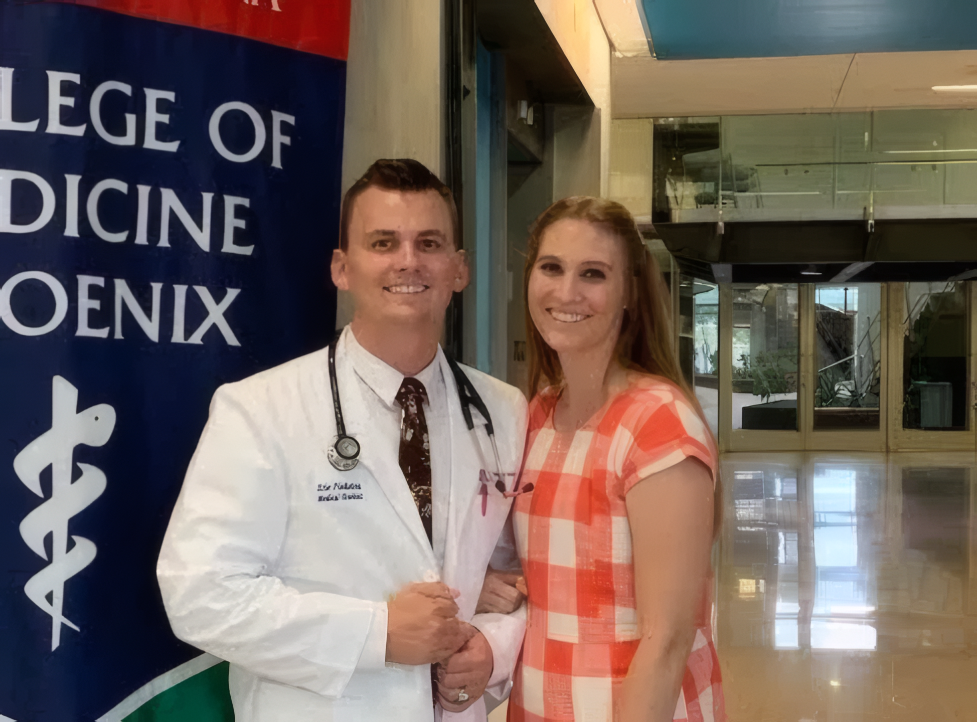 Eric and Cami Pinkston after white coat ceremony